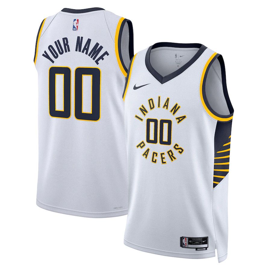 Men Indiana Pacers Nike White Association Edition 2022-23 Swingman Custom NBA Jersey->customized nba jersey->Custom Jersey